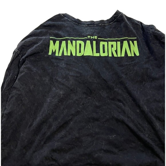Mad Engine Juniors Star Wars Mandalorian Baby Yoda Cropped Henley Top Size Large - Picture 4 of 8
